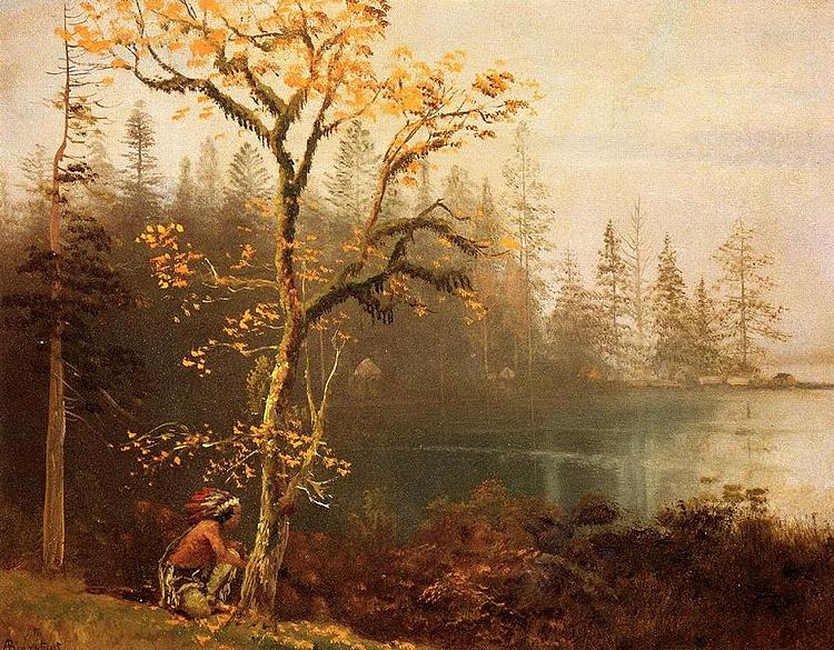 Albert Bierstadt Indian Scout oil painting picture